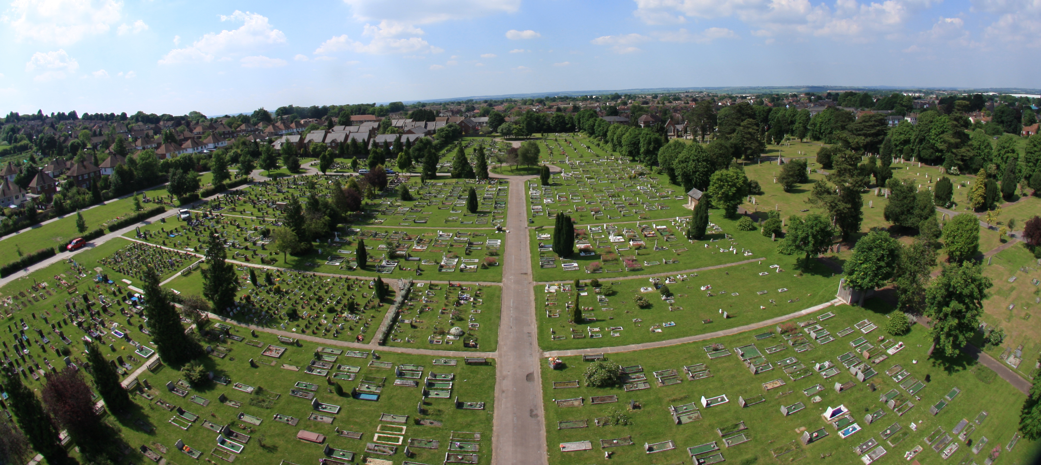 An Aerial Photo of Dunstable Cemetery